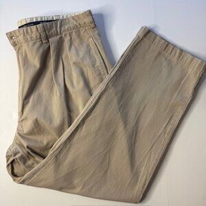 Vintage Polo Chino Pants Men's 40X30 Tan Double Pleats Khaki Ralph Lauren